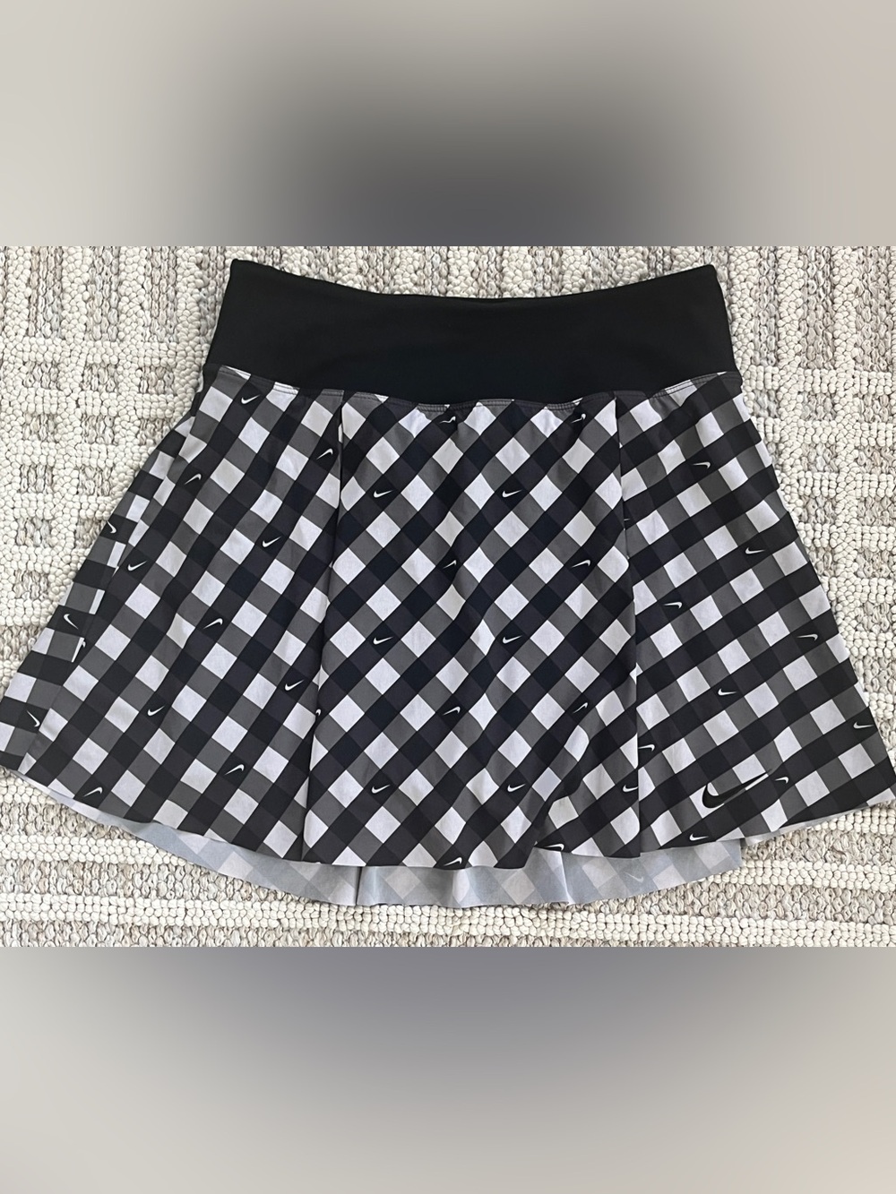 Nike Black and White Checkered Women's Skort Dri fit medium - Picture 5 of 9